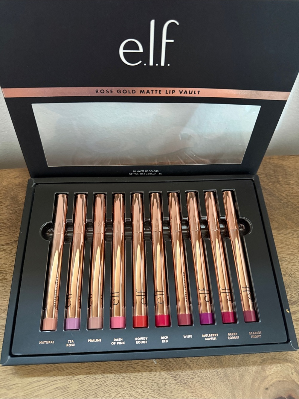 e.l.f Rose Gold Matte Lip Vault - 10-Piece lipsticks